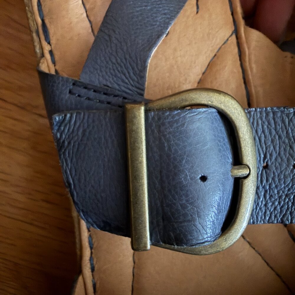 Born Blue Leather Comfort Sandals Size 7M - Picture 6 of 12
